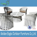 White Wicker Outdoor Side Sunbed med baldakin